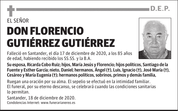 DON FLORENCIO GUTIÉRREZ GUTIÉRREZ