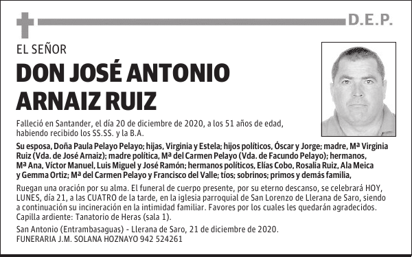 DON JOSÉ ANTONIO ARNAIZ RUIZ