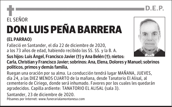 DON LUIS PEÑA BARRERA