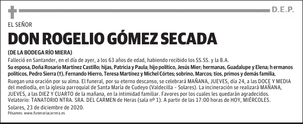 DON ROGELIO GÓMEZ SECADA