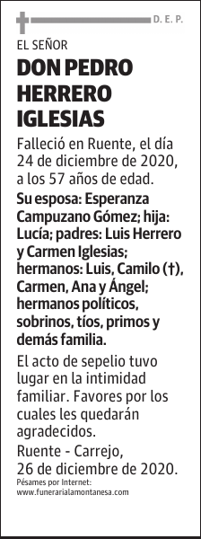 DON PEDRO HERRERO IGLESIAS