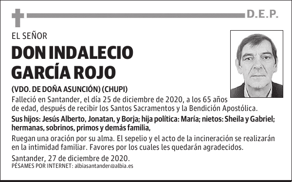 DON INDALECIO GARCÍA ROJO