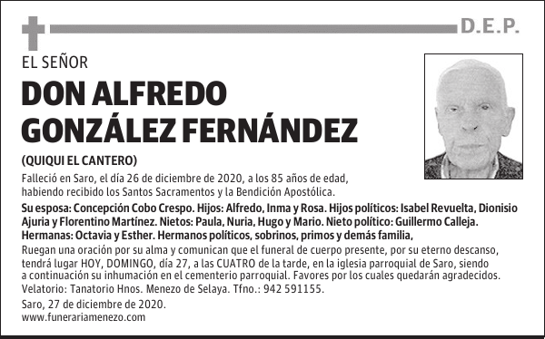 DON ALFREDO GONZÁLEZ FERNÁNDEZ