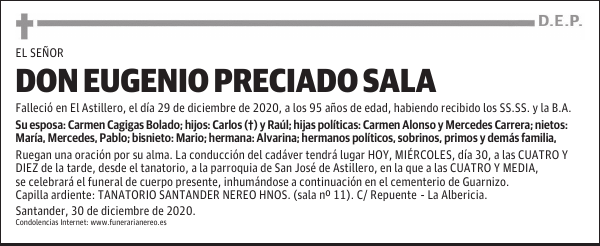 DON EUGENIO PRECIADO SALA