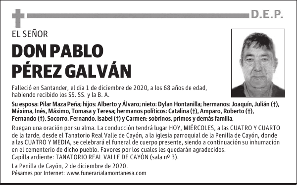 DON PABLO PÉREZ GALVÁN