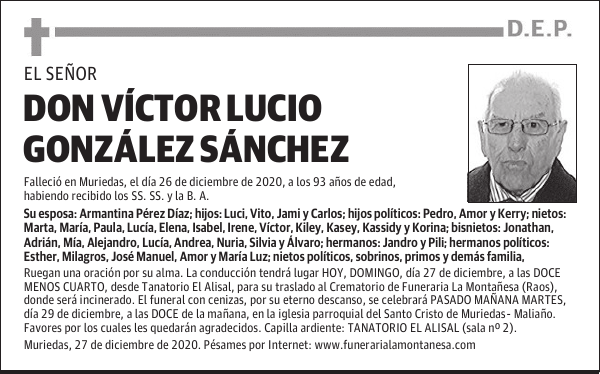 DON VÍCTOR LUCIO GONZÁLEZ SÁNCHEZ