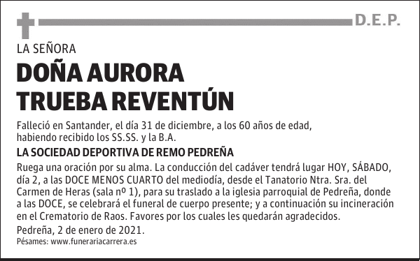 DOÑA AURORA TRUEBA REVENTÚN