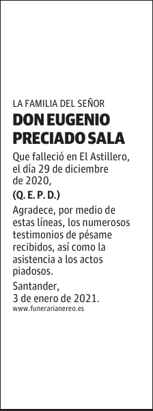 DON EUGENIO PRECIADO SALA