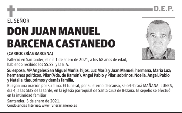 DON JUAN MANUEL BARCENA CASTANEDO