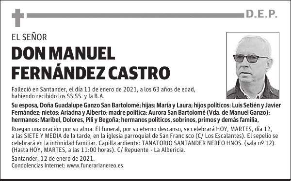 DON MANUEL FERNÁNDEZ CASTRO