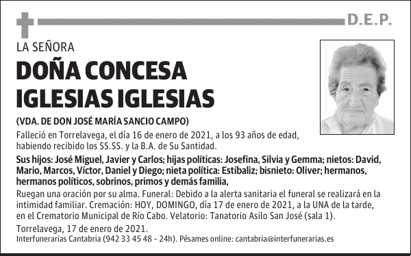 DOÑA CONCESA IGLESIAS IGLESIAS
