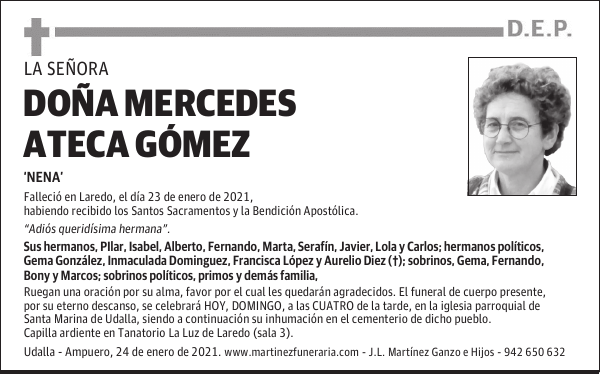DOÑA MERCEDES ATECA GÓMEZ