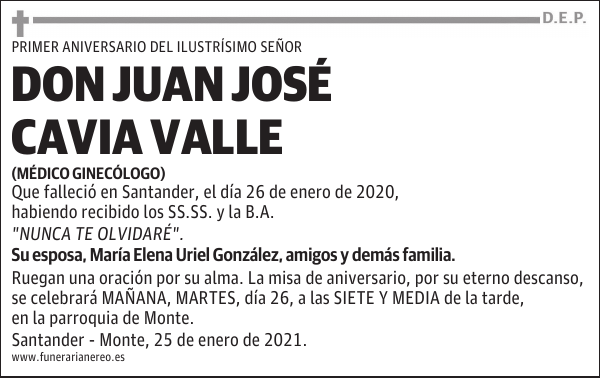 DON JUAN JOSÉ CAVIA VALLE