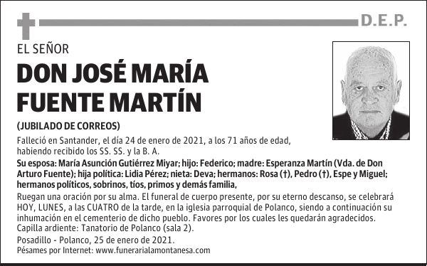 DON JOSÉ MARÍA FUENTE MARTÍN