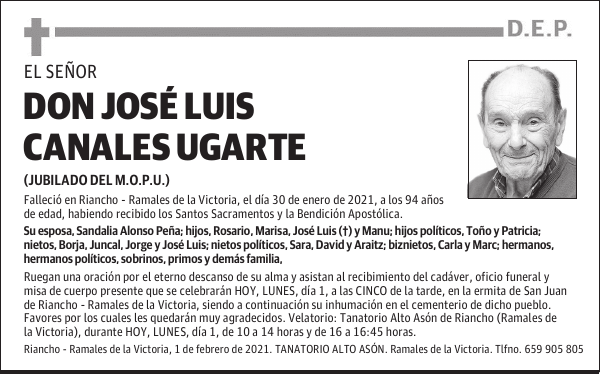 DON JOSÉ LUIS CANALES UGARTE