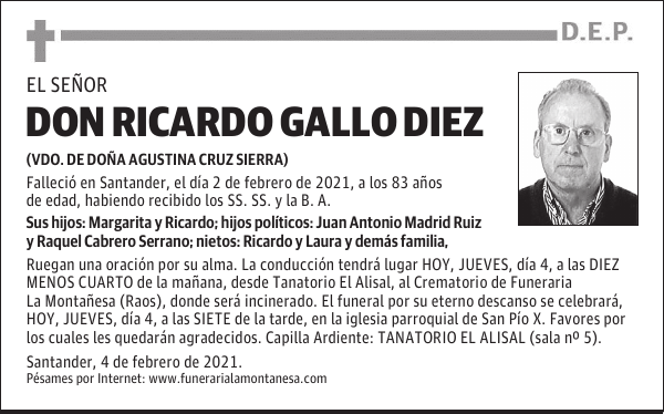 DON RICARDO GALLO DIEZ