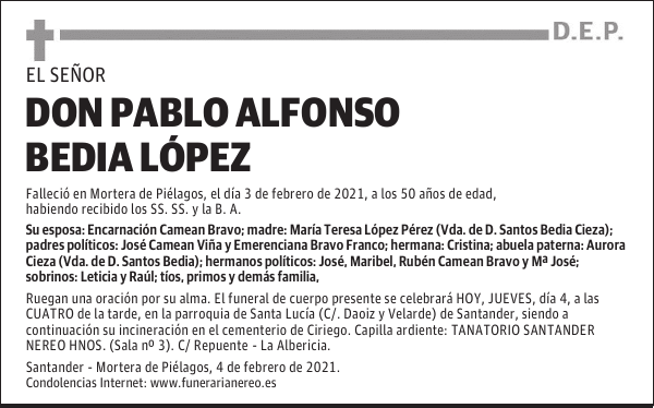 DON PABLO ALFONSO BEDIA LÓPEZ