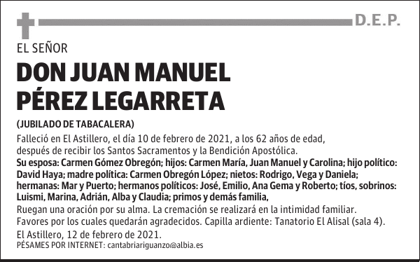 DON JUAN MANUEL PÉREZ LEGARRETA