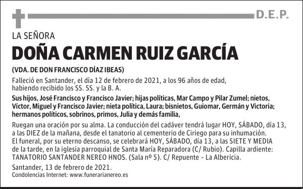 DOÑA CARMEN RUIZ GARCÍA
