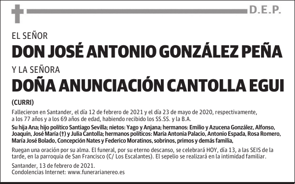 DON JOSÉ ANTONIO GONZÁLEZ PEÑA