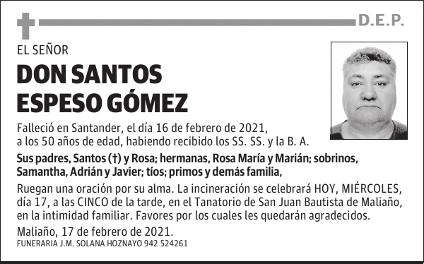 DON SANTOS ESPESO GÓMEZ