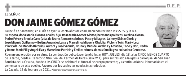 DON JAIME GÓMEZ GÓMEZ