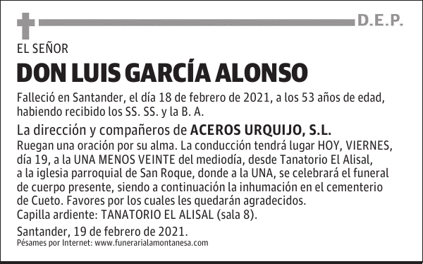 DON LUIS GARCÍA ALONSO