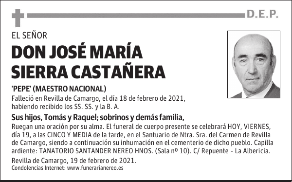 DON JOSÉ MARÍA SIERRA CASTAÑERA