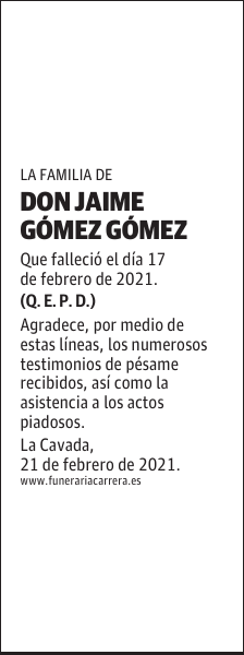 DON JAIME GÓMEZ GÓMEZ