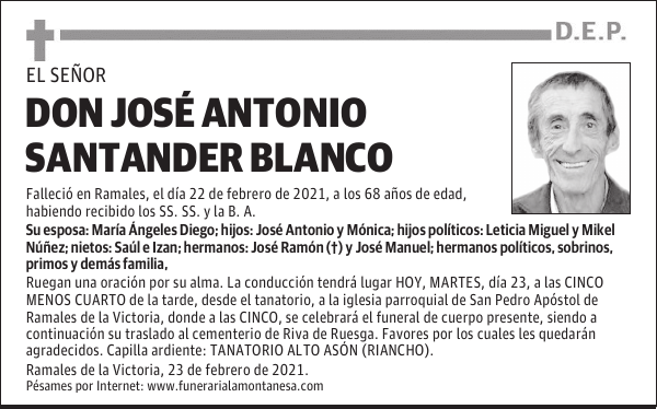 DON JOSE ANTONIO SANTANDER BLANCO