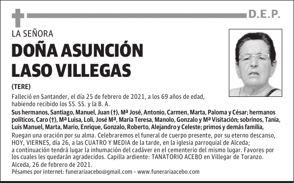 DOÑA ASUNCIÓN LASO VILLEGAS