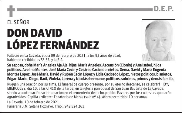 DON DAVID LÓPEZ FERNÁNDEZ