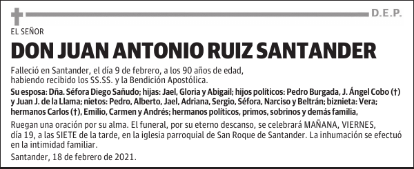 DON JUAN ANTONIO RUIZ SANTANDER