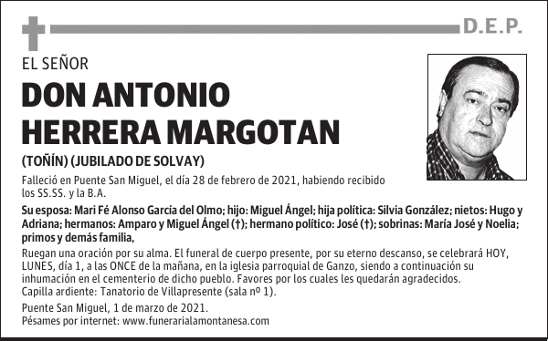 DON ANTONIO HERRERA MARGOTAN