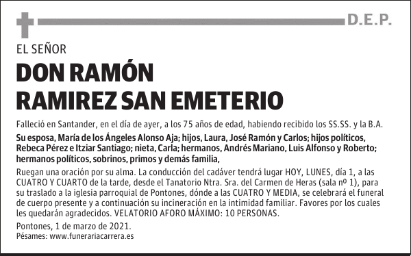 DON RAMÓN RAMIREZ SAN EMETERIO
