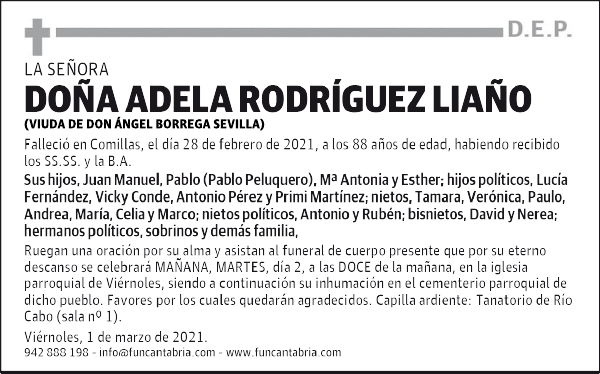 DOÑA ADELA RODRÍGUEZ LIAÑO
