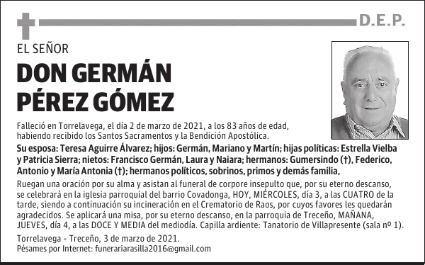DON GERMÁN PÉREZ GÓMEZ
