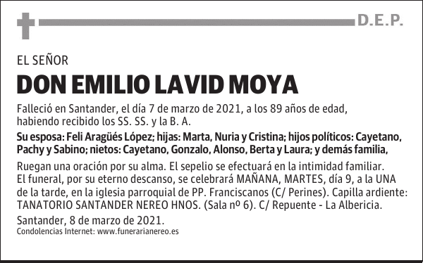 DON EMILIO LAVID MOYA