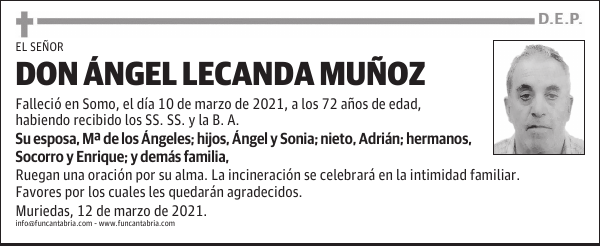 DON ÁNGEL LECANDA MUÑOZ