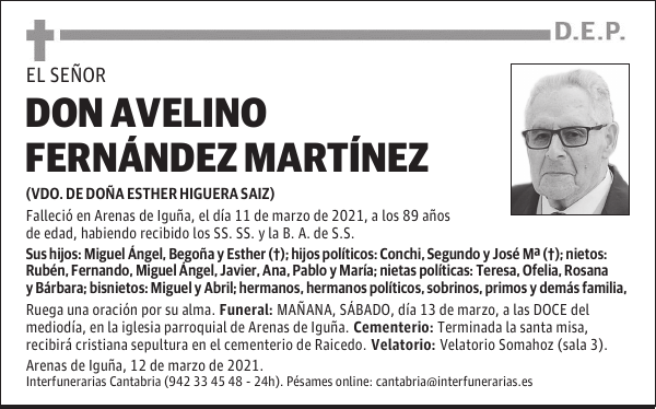 DON AVELINO FERNÁNDEZ MARTÍNEZ