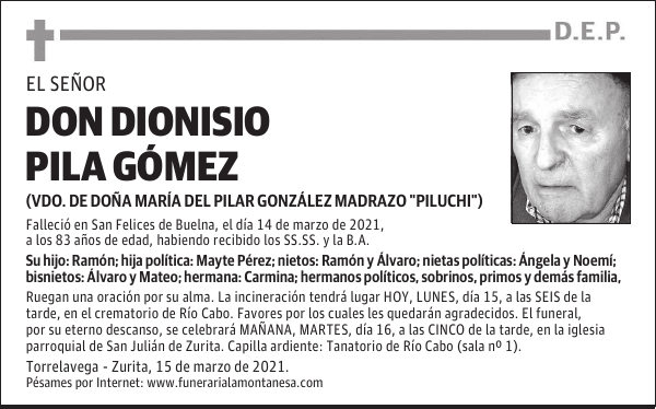DON DIONISIO PILA GÓMEZ