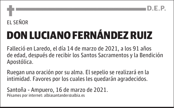 DON LUCIANO FERNÁNDEZ RUIZ