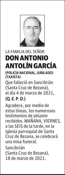 DON ANTONIO ANTOLÍN GARCÍA