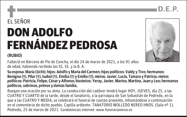 DON ADOLFO FERNÁNDEZ PEDROSA