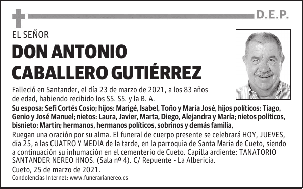 DON ANTONIO CABALLERO GUTIÉRREZ