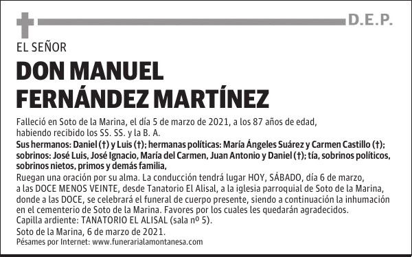DON MANUEL FERNÁNDEZ MARTÍNEZ