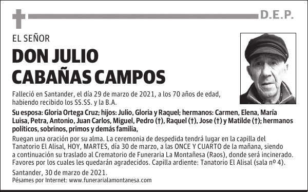 DON JULIO CABAÑAS CAMPOS