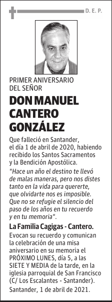 DON MANUEL CANTERO GONZÁLEZ