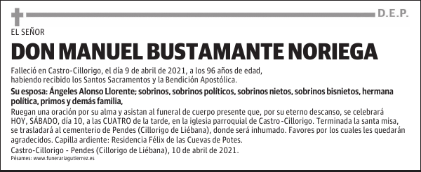 DON MANUEL BUSTAMANTE NORIEGA
