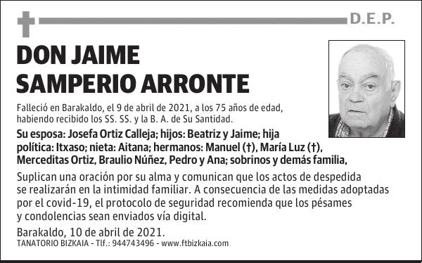 DON JAIME SAMPERIO ARRONTE